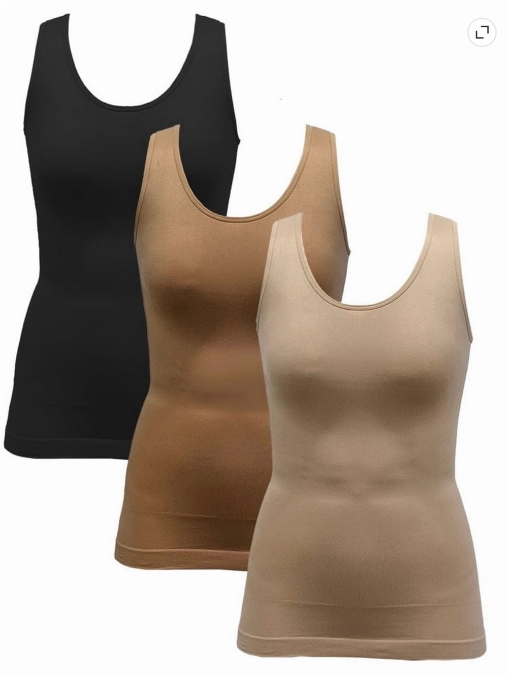 BRAND NEW Comfort by Real 3 pack Seamless Shaping Cami / Tanks  Size XL